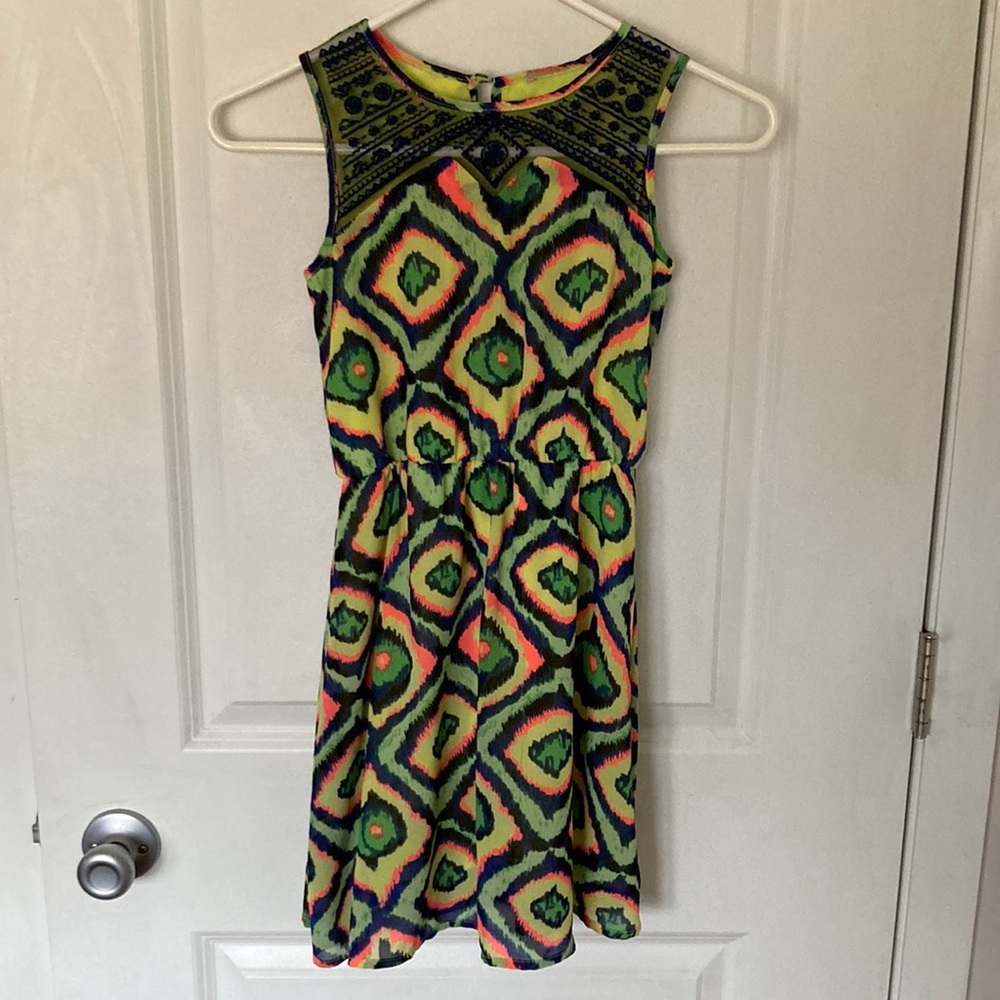Summer geometric pattern dress size medium